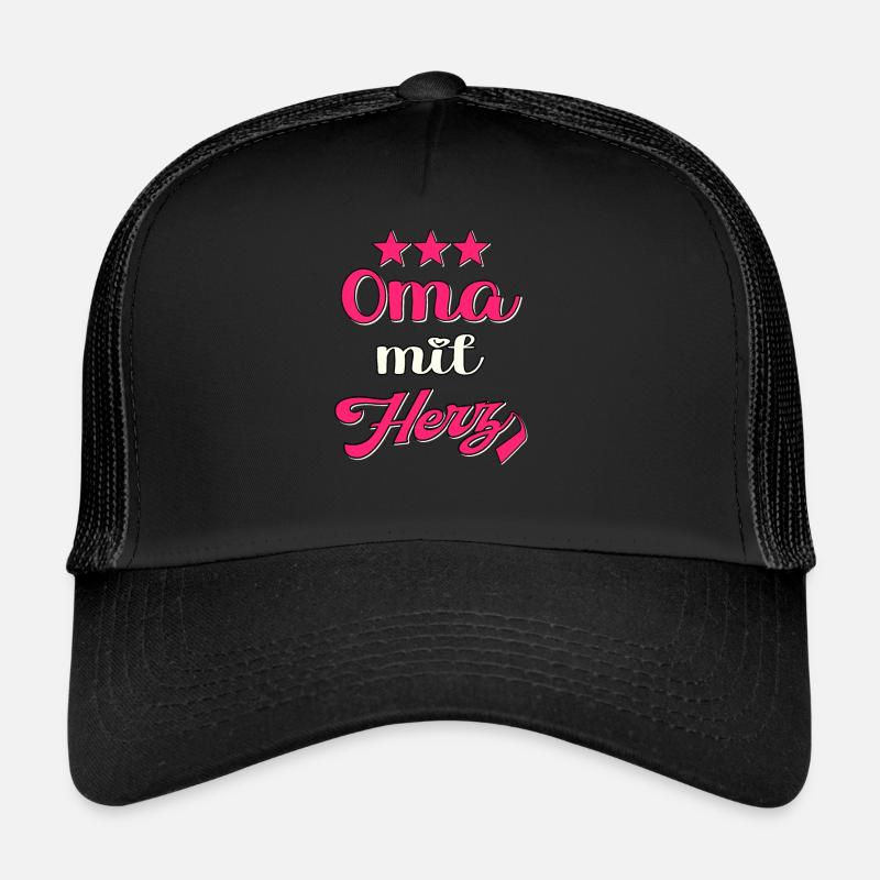 Oma mit Herz Großmutter Trucker Cap