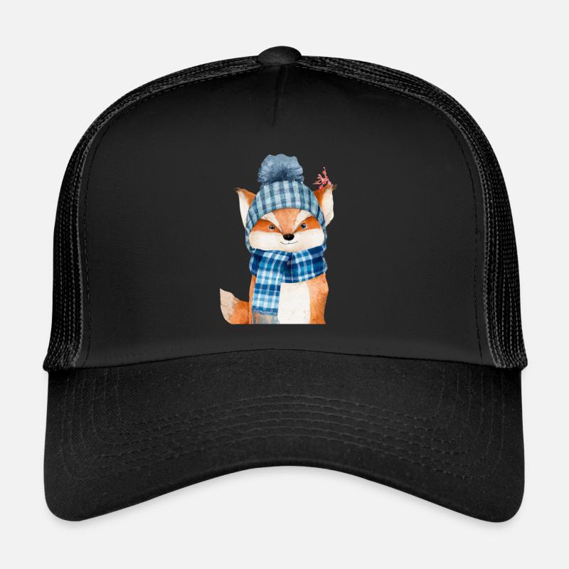 Winter Fox - Trucker Cap - black/black