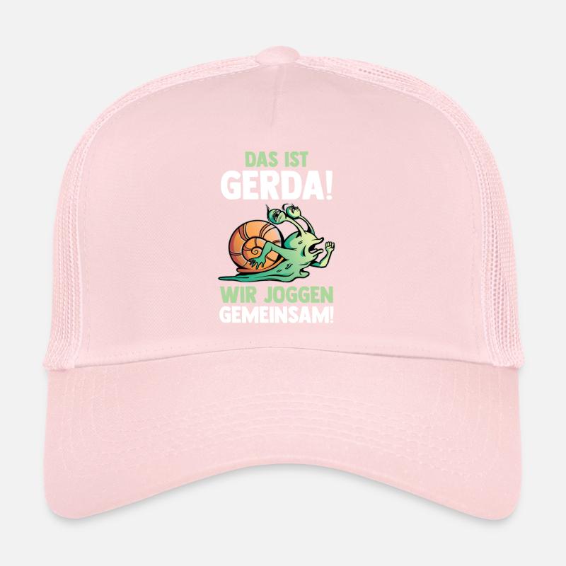 Das Ist Gerda Wir Joggen Gemeinsam Schnecke Trucker Cap