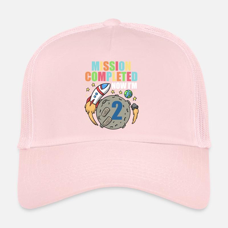 Space Birthday 2 Astronaut Planets Rocket Ship Trucker Cap