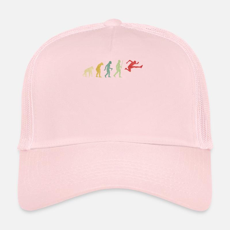 Hurdles Man Running Evolution Trucker Cap