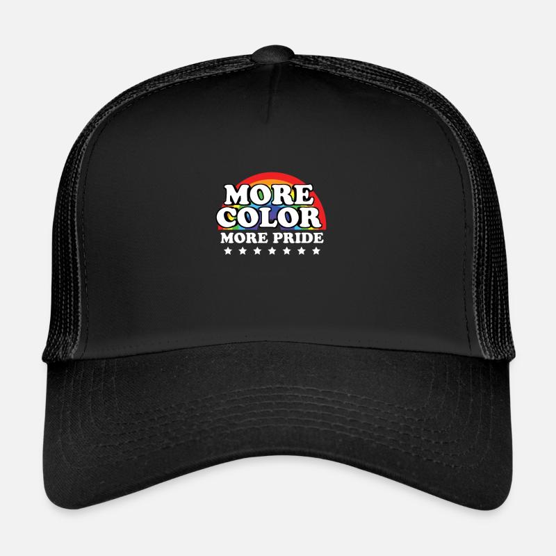More Rainbow Color More Pride Lgbtq Trucker Cap