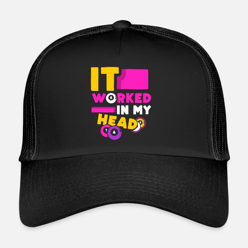 Dans ma tête ça marchait billard piscine Casquette trucker 