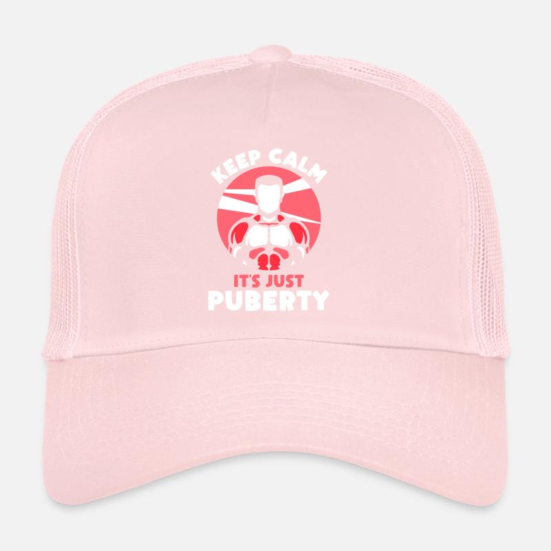 Restez calme Seule la puberté a grandi Casquette trucker 