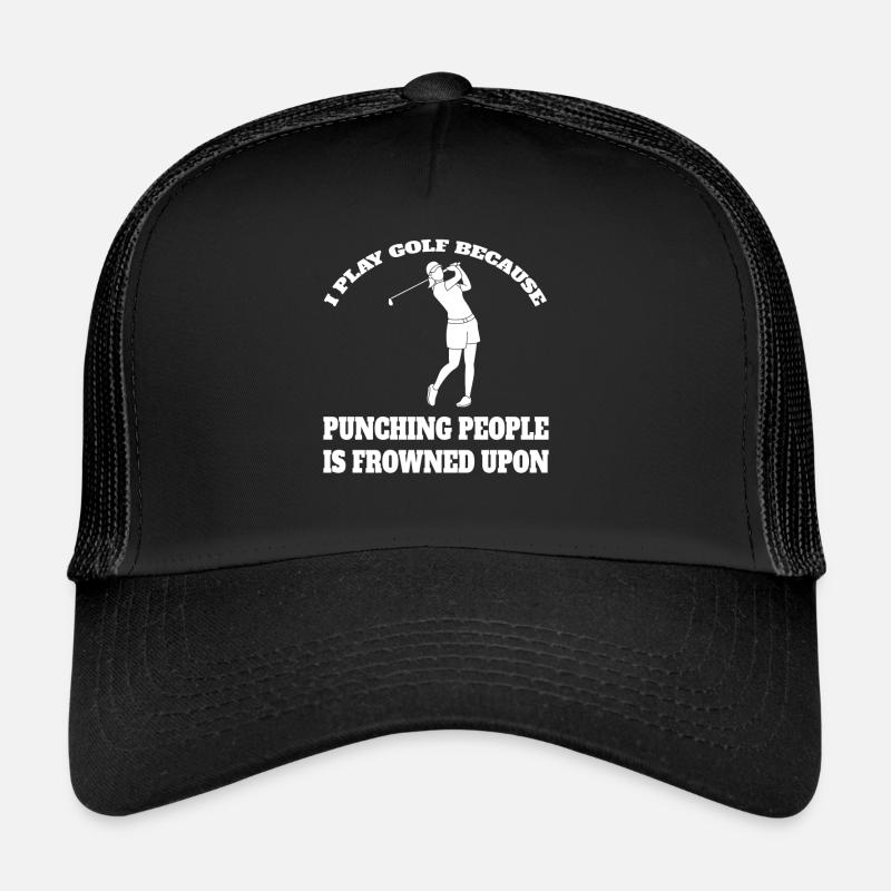 Golfspielerin Golf Spruch Golfball Golfschläger Trucker Cap