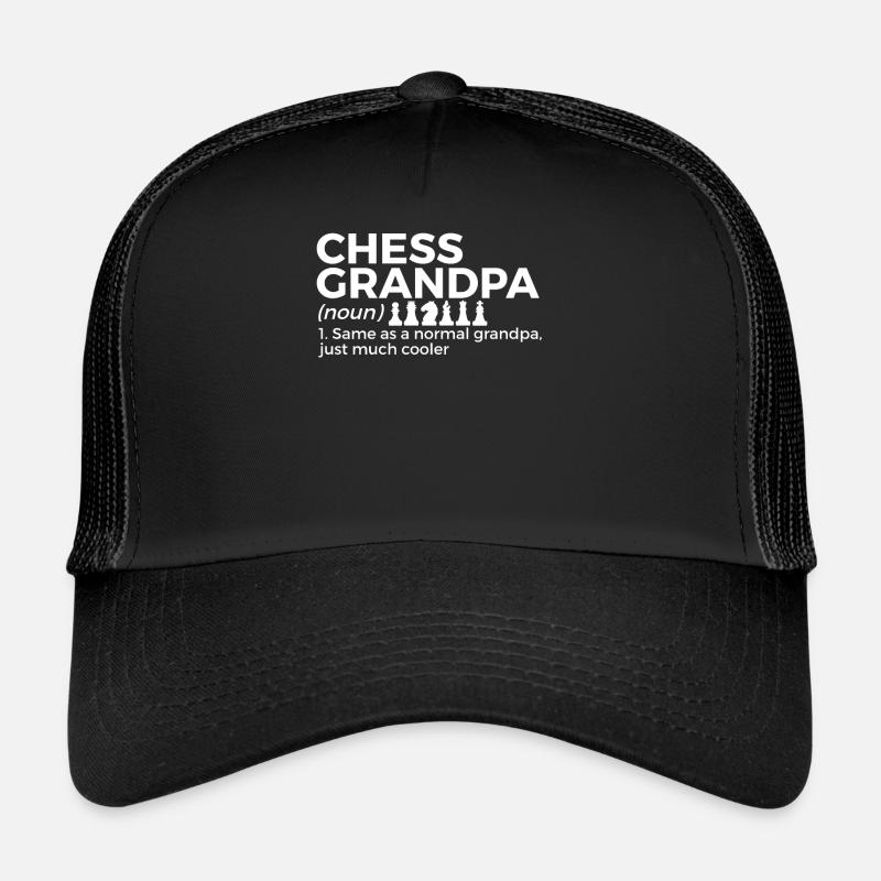Schach Spieler - Trucker Cap - Schwarz/Schwarz