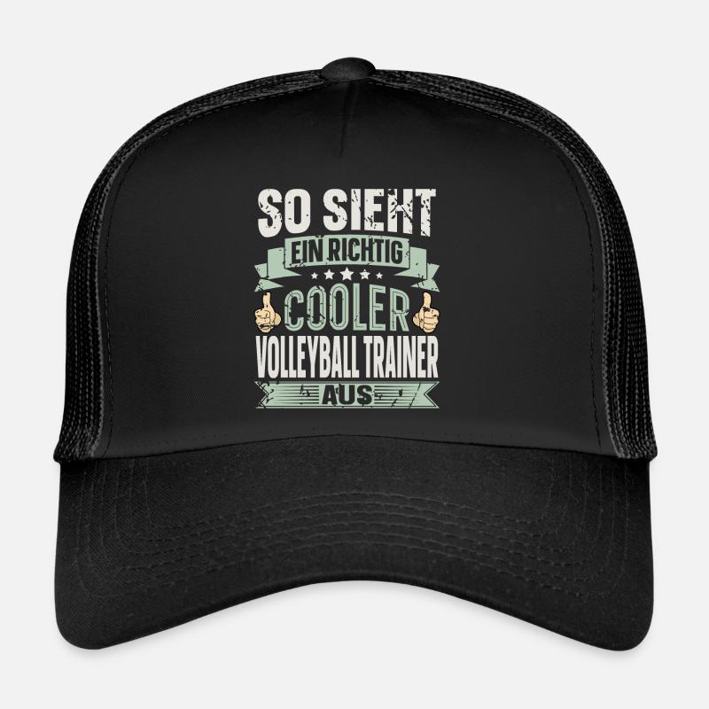 Volleyball Trainer - Trucker Cap - Schwarz/Schwarz