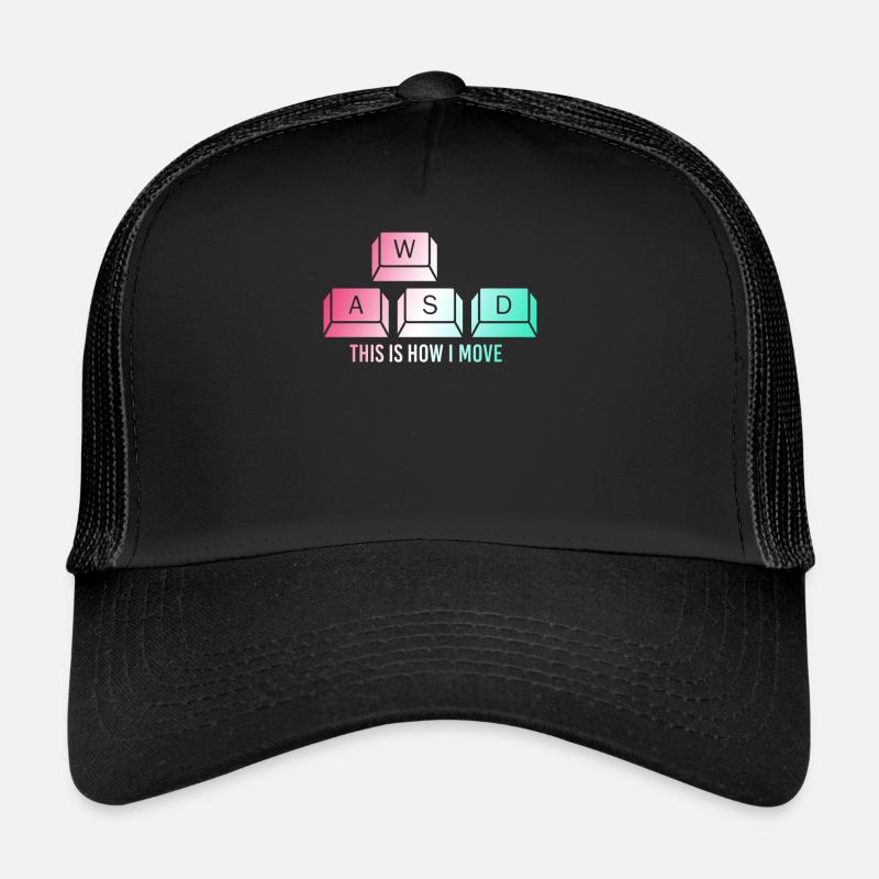 This Is How I Move Tastatur Computer Tasten Spruch Trucker Cap