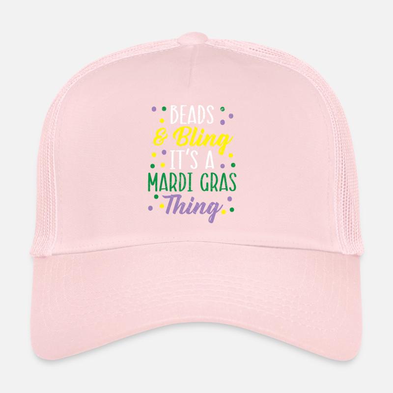Perles et Bling C’est une chose de Mardi Gras Shenanigan Casquette trucker 