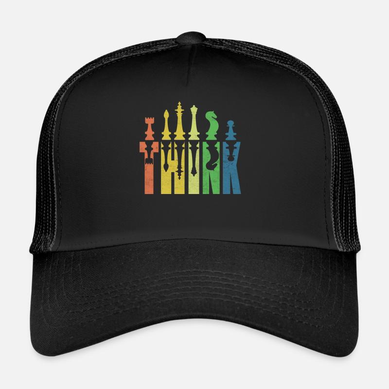 Think Funny Chess Player Trucker Cap
