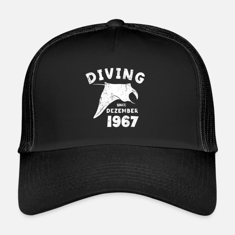 Anniversaire du plongeur - Plongée depuis décembre 1967 Casquette trucker 