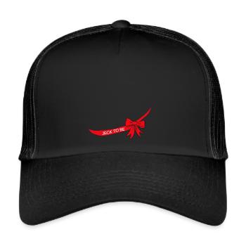 Karneval Fastelovend Schwangerschaftsbauch Mutter - Trucker Cap - Schwarz/Schwarz - Vorne