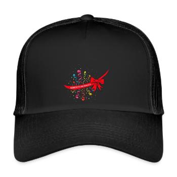 Carnival confetti in the baby bump Babyshower mother - Trucker Cap - black/black - Front