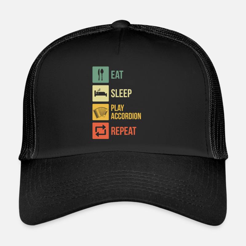 Accordion Styrian Harmonica Accordion - Trucker Cap - black/black