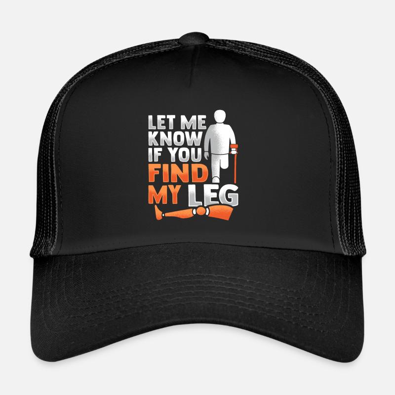 Amputiertes Bein Beinprothese Prothese Amputation Trucker Cap