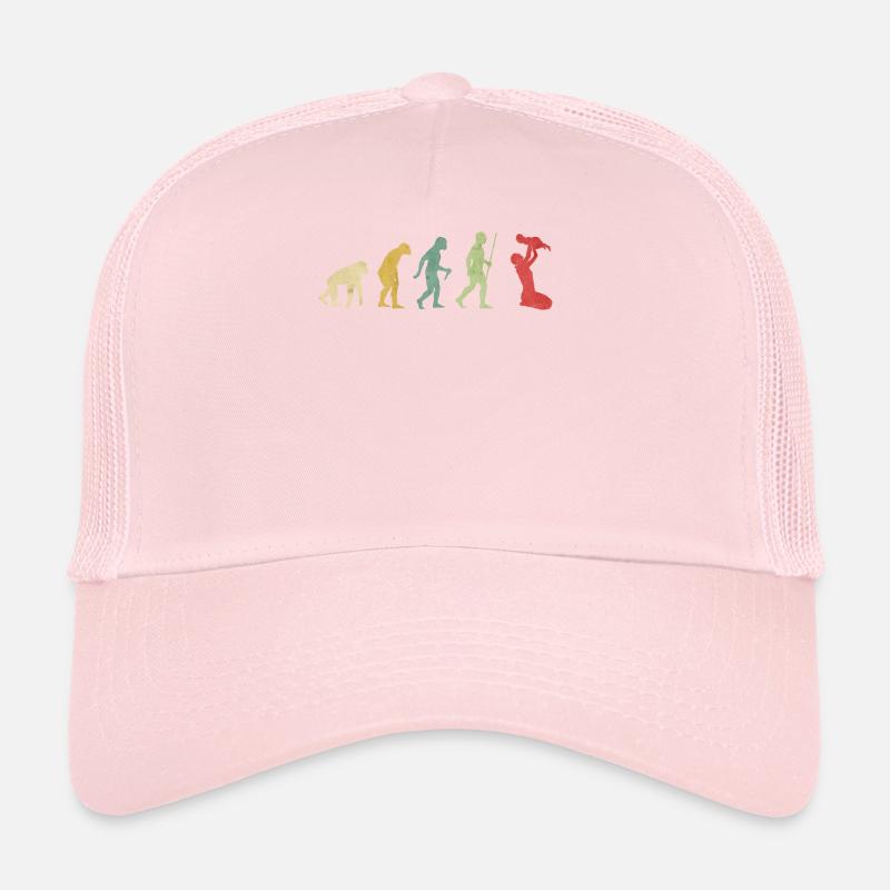Mother playing with baby Evolution Trucker Cap