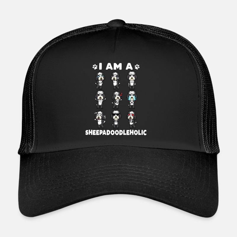 Chien Sheepadoodle Casquette trucker 