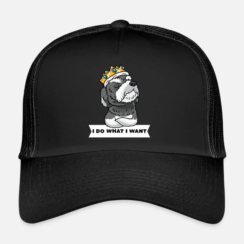 Schnoodle chien avec couronne Casquette trucker 