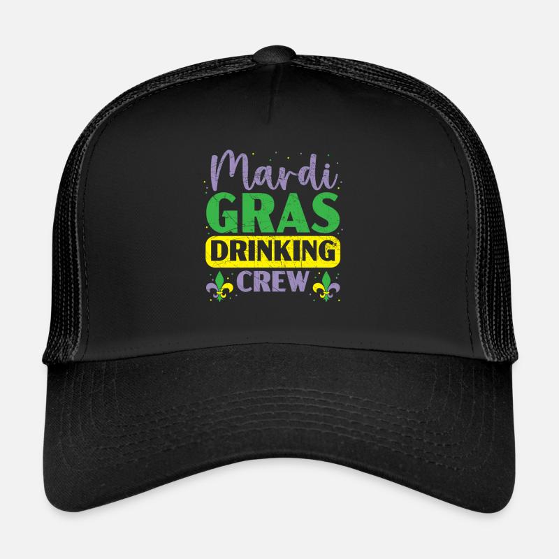 Mardi Gras Drinking Crew Shenanigan Alcoholic Trucker Cap