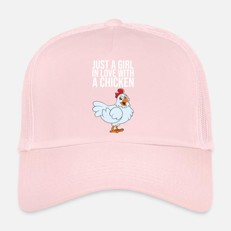 Juste une fille amoureuse d’un poulet Casquette trucker 