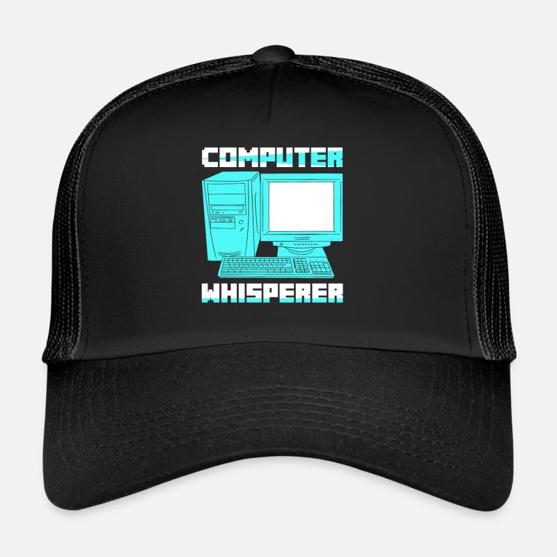 Codage du logiciel Computer Whisperer - Casquette trucker  - noir/noir