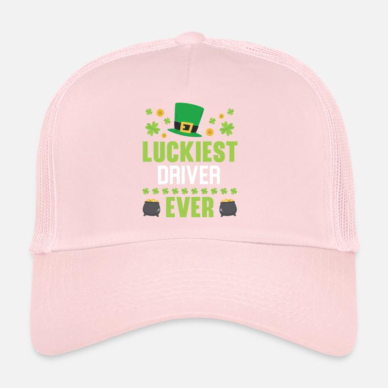 Luckiest Driver Ever St. Patrick's Saint Pattys Trucker Cap