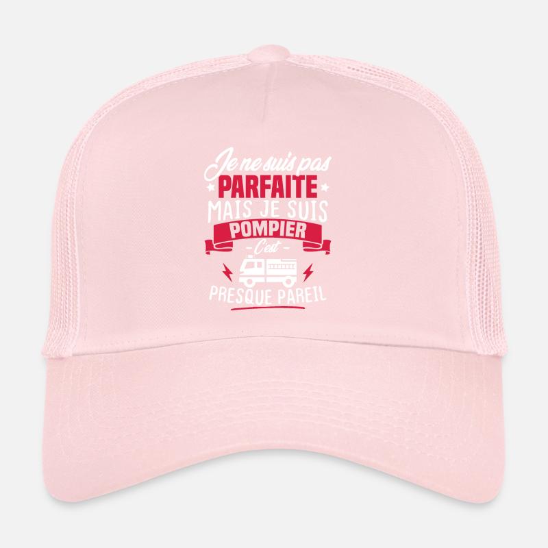 Pas parfaite mais je suis pompier - Cadeau pompier Casquette trucker 