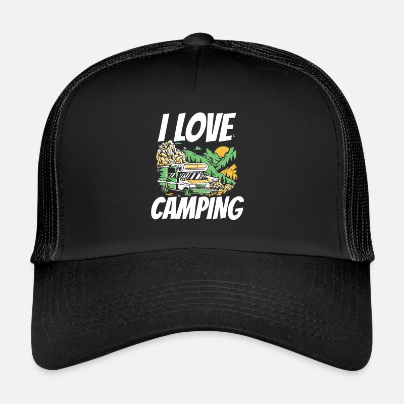 J’adore Camping Camp Camper Camping Camping Casquette trucker 