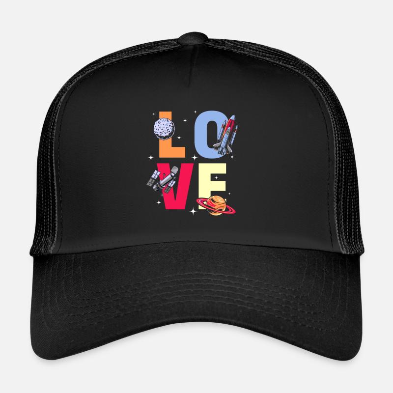 Love Solar System Space Ship Aerospace Space Fligh Trucker Cap
