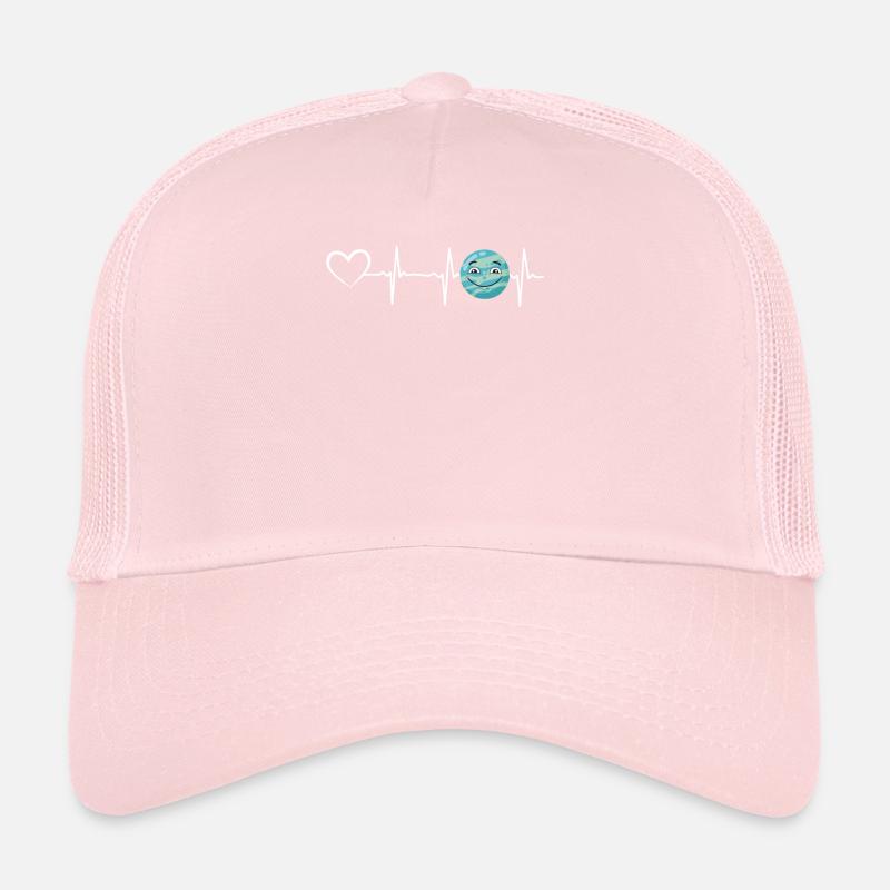 Heartbeat Planet With A Heart Solar System Space E Trucker Cap