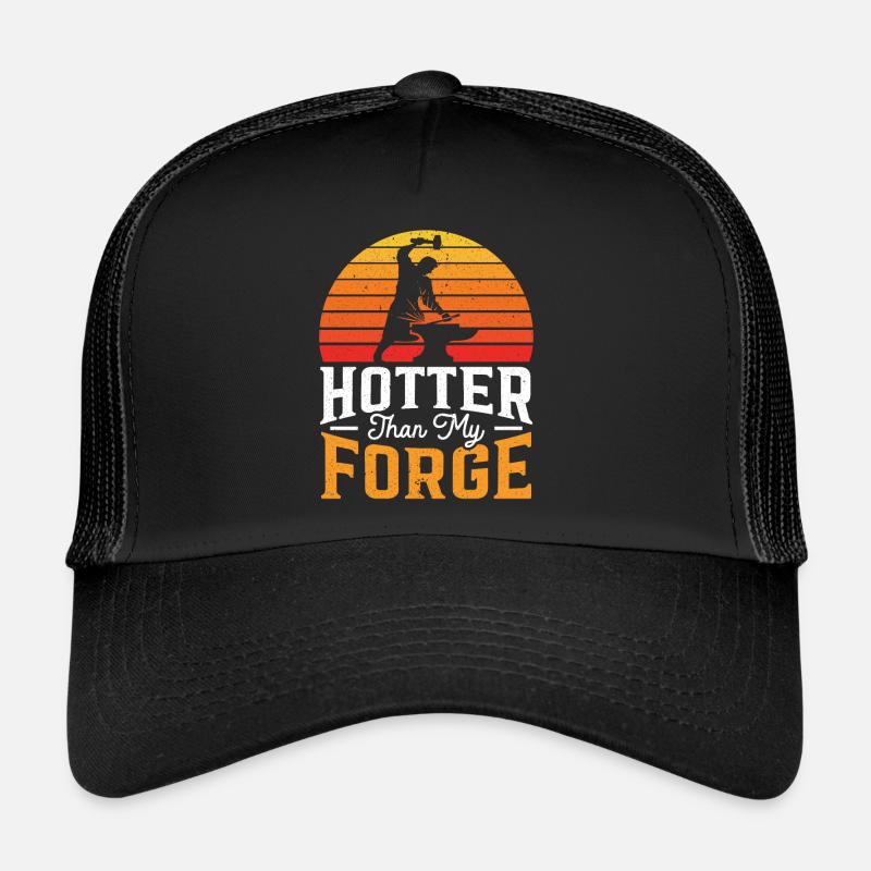 Plus chaud que ma forge forgeron forge forge Casquette trucker 