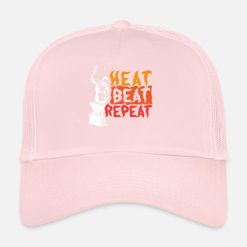 Heat Beat Repeat Metalsmith Forging Blacksmith Trucker Cap