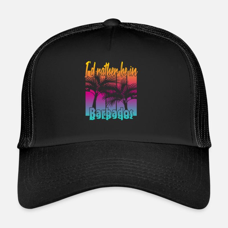 I'd rather be in Barbados Trucker Cap