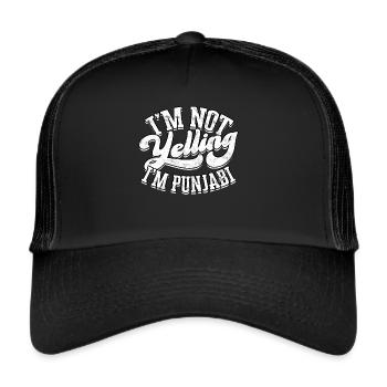 Sikh Indian Sikhism Punjabi Alphabet Writing - Trucker Cap - black/black - Front