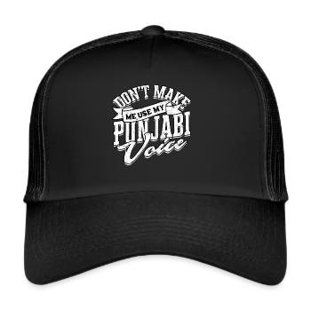 Sikh Indian Sikhism Punjabi Alphabet Writing - Trucker Cap - black/black - Front