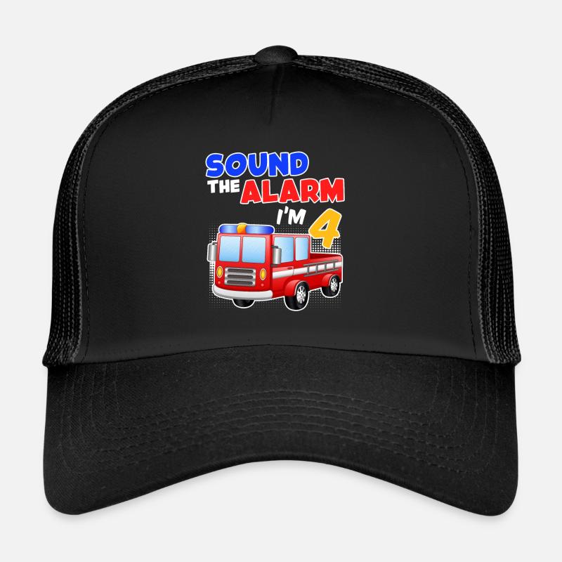 4. Geburtstag Junge 4 Jahre - Trucker Cap - Schwarz/Schwarz