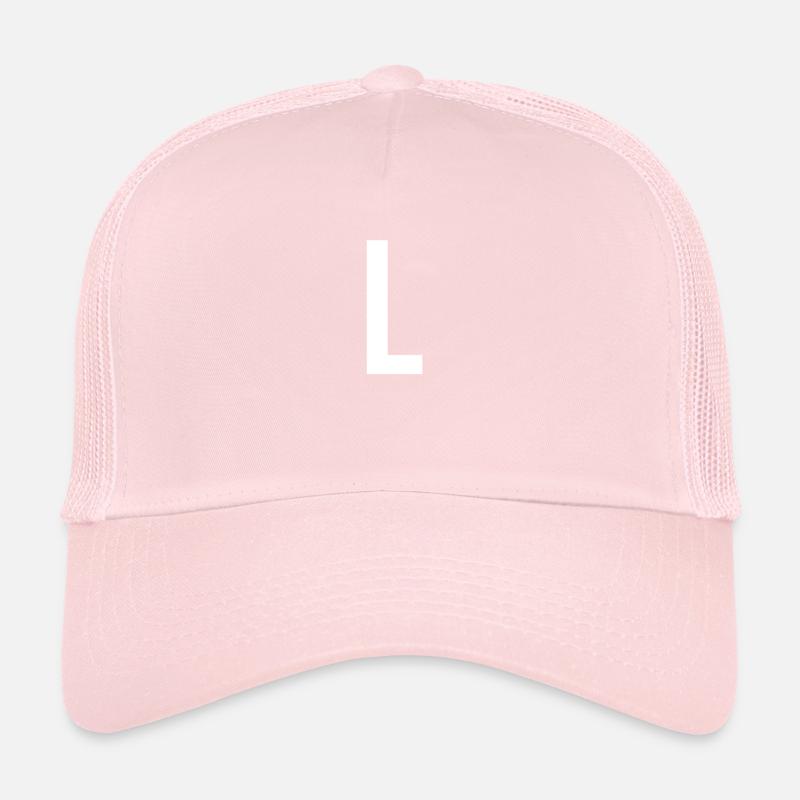 L Lettre Numéro Symbole Alphabet Initiale Casquette trucker 