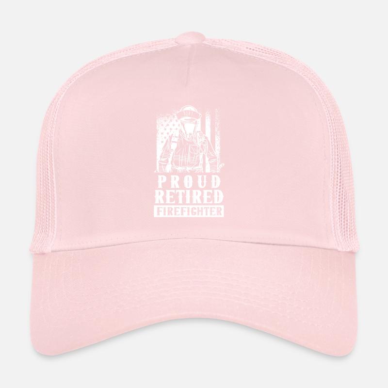 Proud retired firefighter Retirement pensioner Trucker Cap