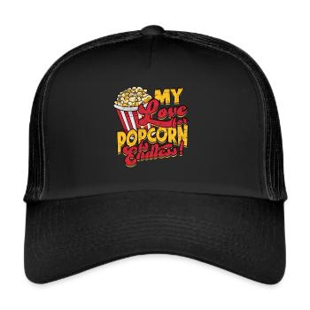 Popcorn Cinema Gift Gift Idea Film Mais Filma - Trucker Cap - black/black - Front