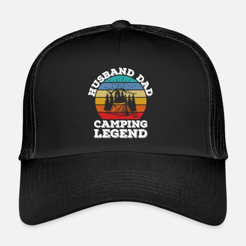 Husband Dad Camping Legend Trucker Cap