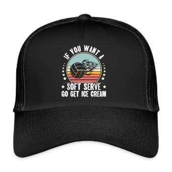 Volleyball - Trucker Cap - Schwarz/Schwarz - Vorne