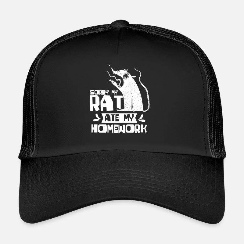 Mon rat a mangé mon animal de devoirs Casquette trucker 