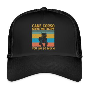 Cane corso - Casquette trucker  - noir/noir - Devant