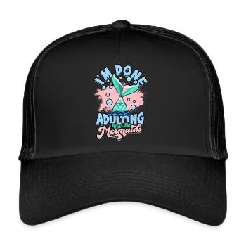 erwachsen humor erwachsene geschenk geburtstag ges - Trucker Cap - Schwarz/Schwarz - Vorne