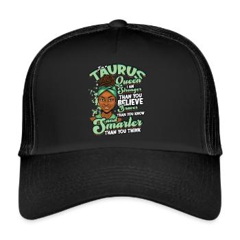 Black Bull Queen April Zodiac Astrology - Trucker Cap - black/black - Front