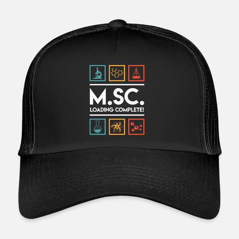 Master Abschluss endlich fertig Master of Science - Trucker Cap - Schwarz/Schwarz