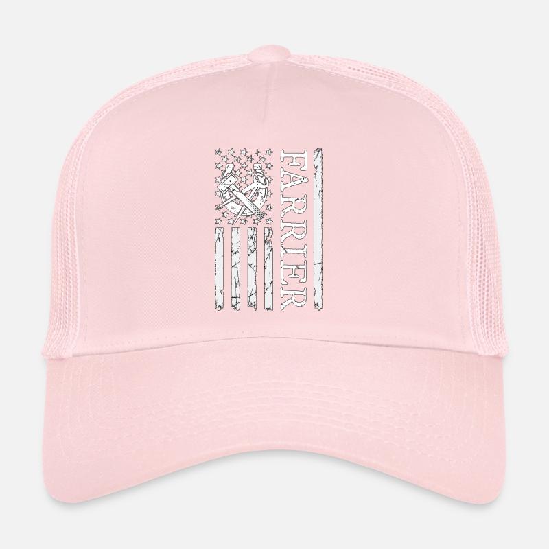 Farrier Flag Horseshoe Metalworking maréchal-ferrant Casquette trucker 