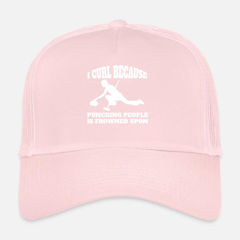 Curling Curl Curler Stone Curling Stone Cadeau Casquette trucker 