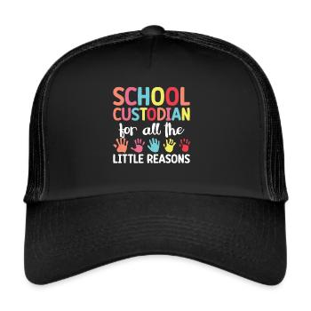 Responsables de l’école - Casquette trucker  - noir/noir - Devant