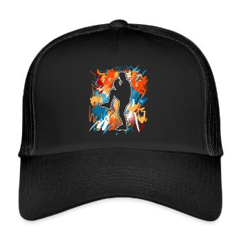 Baseball - Trucker Cap - Schwarz/Schwarz - Vorne